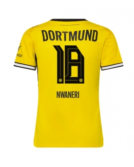 Borussia Dortmund Ethan Nwaneri #18 Maglia Gara Casa Repliche 2026-27 Donna Maniche Corte Borussia Dortmund Ethan Nwaneri #18 Maglia Gara Casa Repliche 2026-27 Donna Maniche Corte